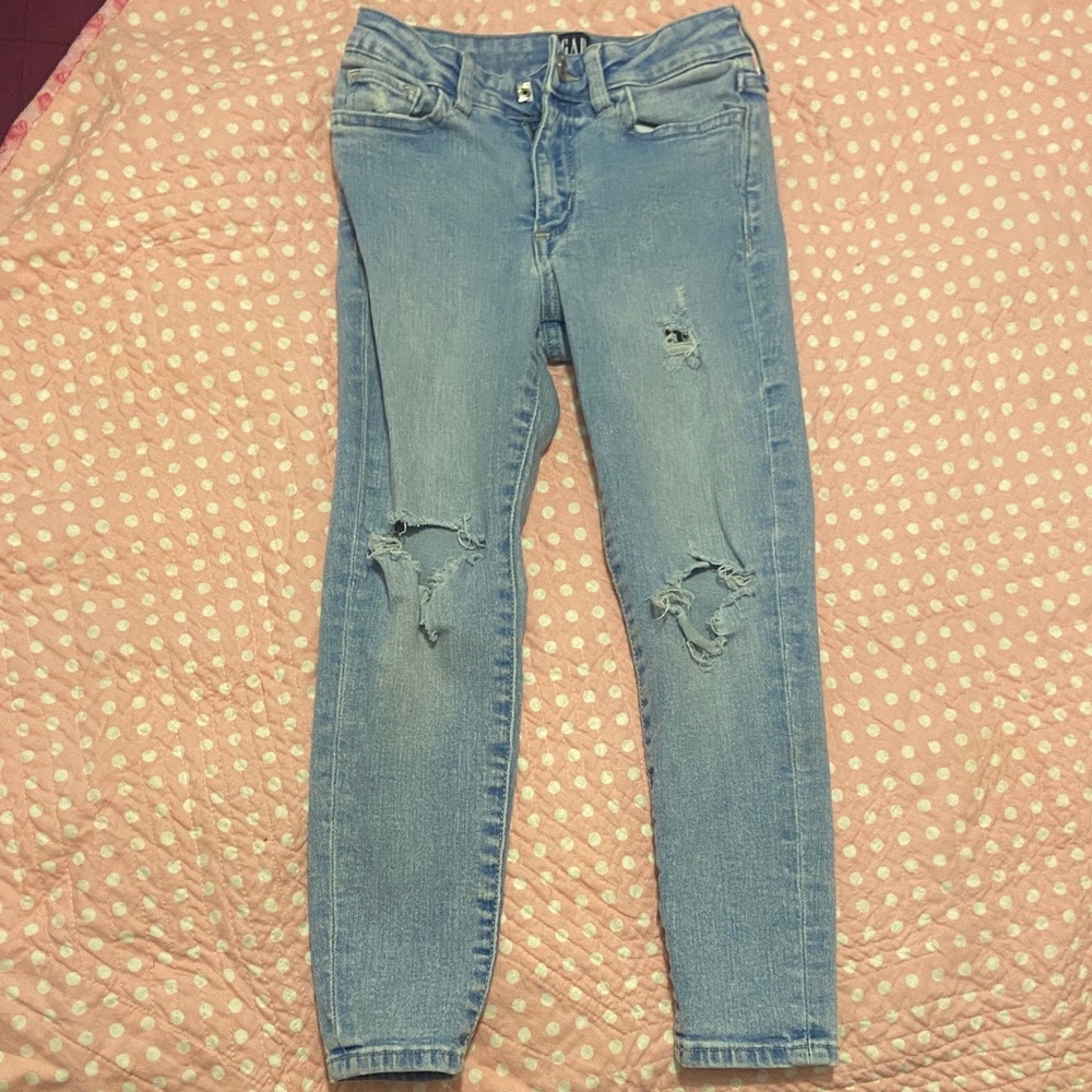 GAP Kids Light Blue Distressed Jeans